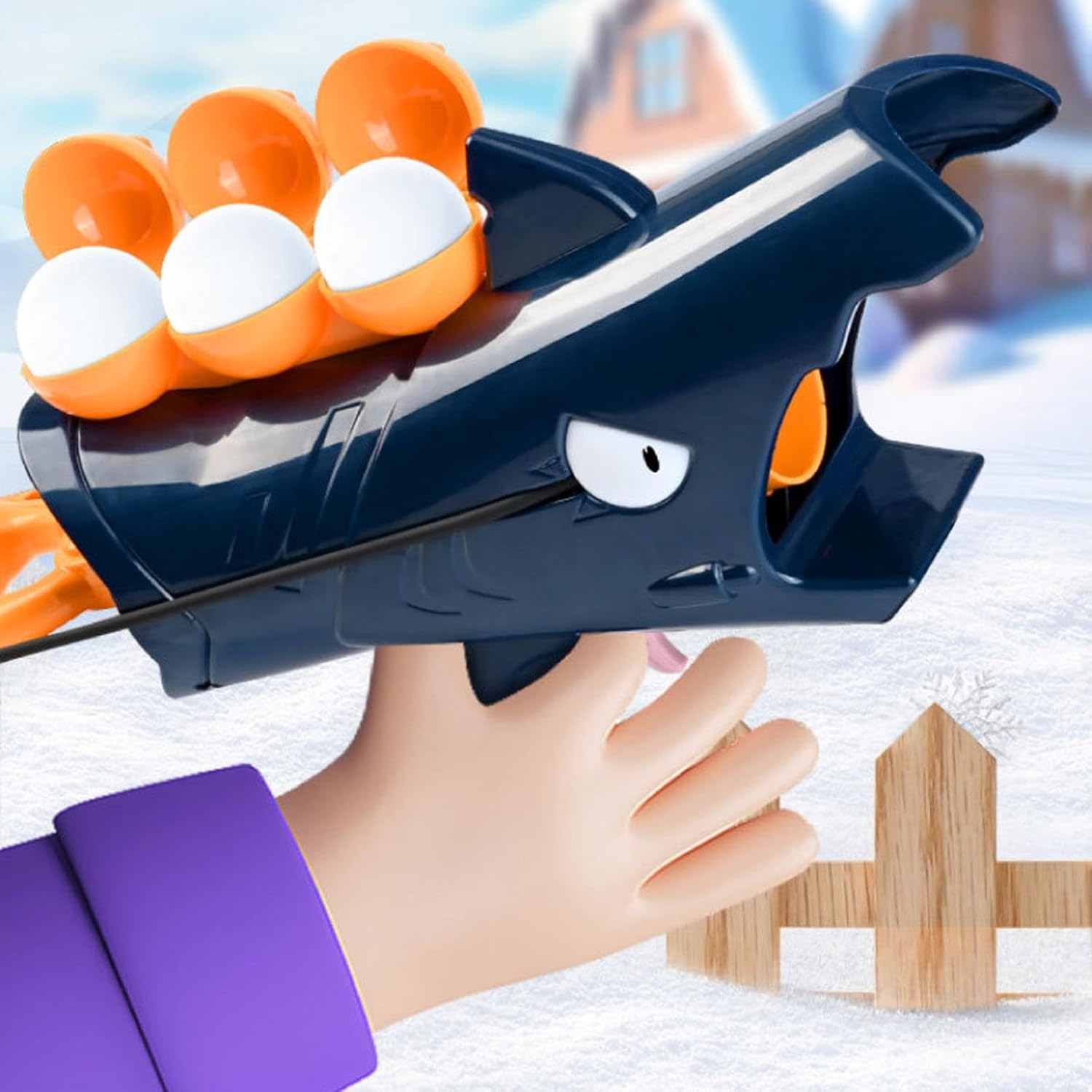 Shark Snowball Launcher Toy For Kids, Winter Fun