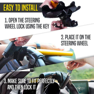 Universal Anti-Theft Car Steering Wheel Lock