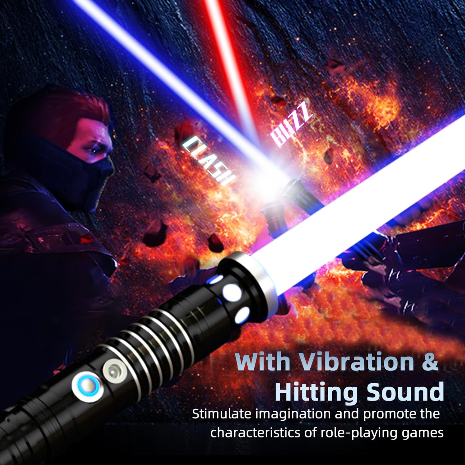 Upgraded Darth Maul Double-Bladed Rgb Lightsaber – 16 Colors