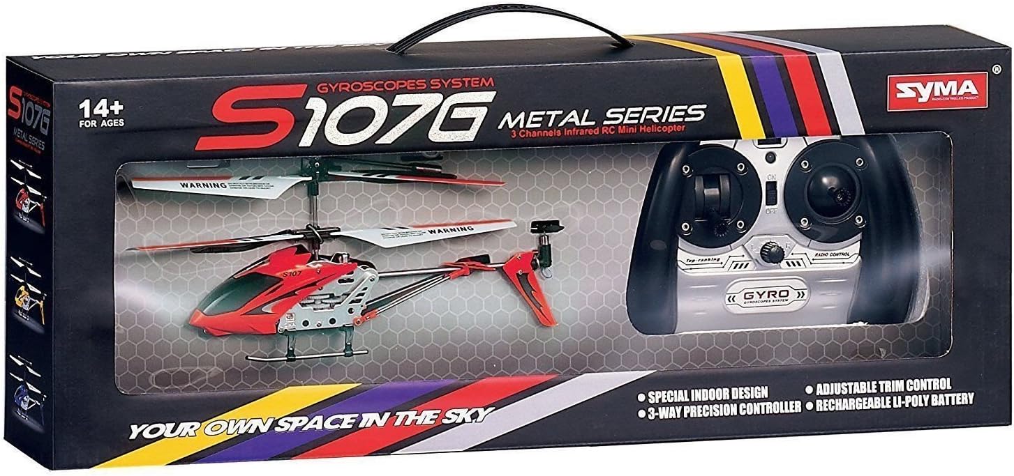 Syma S107/S107G R/C Helicopter With Gyro- Red