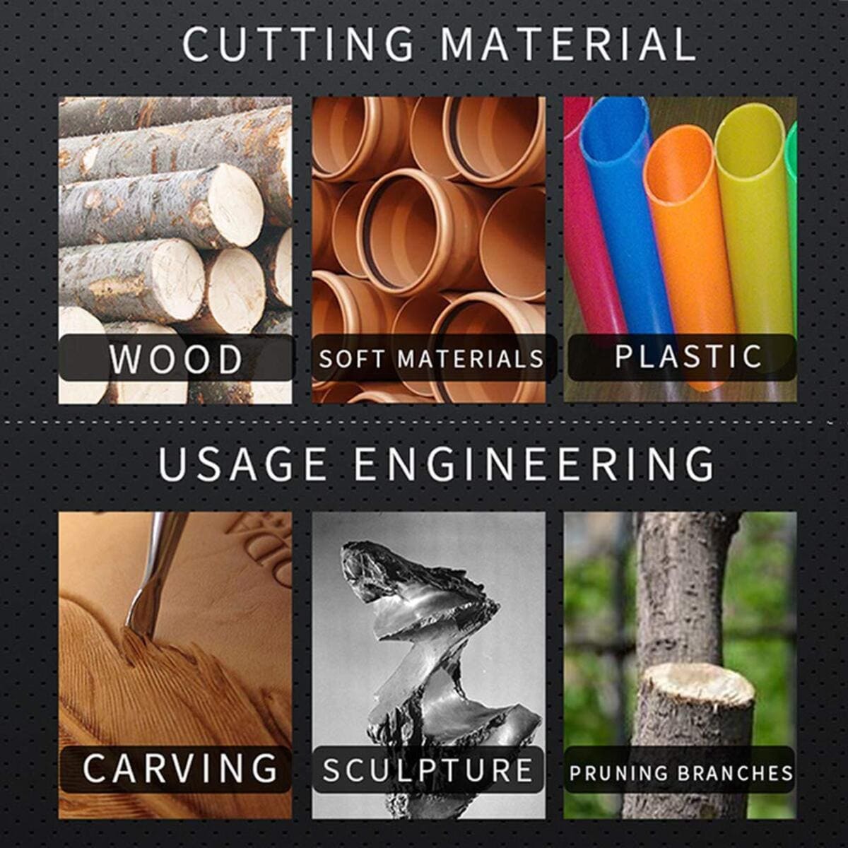 Chainsaw Wood Carving Disc for Angle Grinder - Circular Cutting Blade