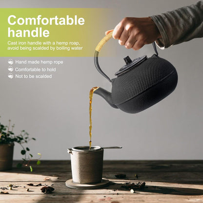 Japanese Cast Iron Teapot with Infuser - Heat Retaining (600/800/1200ml)