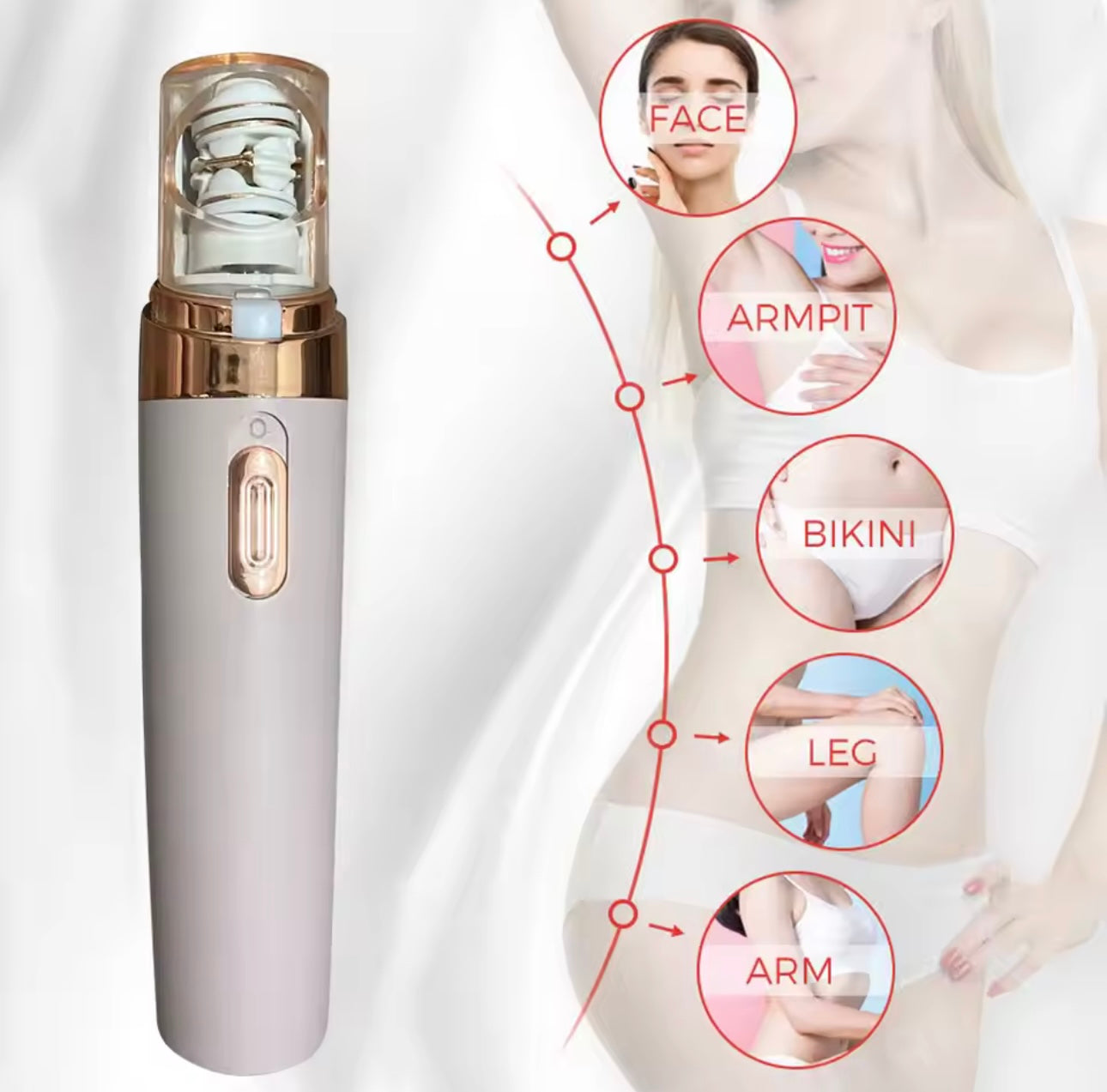 Facial Hair Epilator Removes Fine Stubborn Strands Providing Smooth Long-Lasting Skin 8769666711794-1