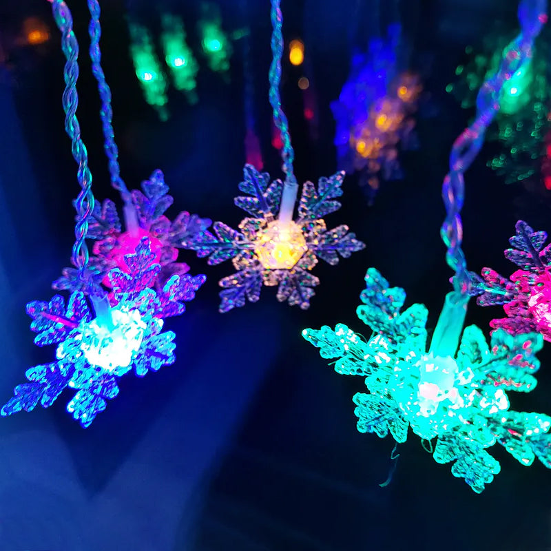 LED Snowflake Curtain Light For Holiday Home Party Window Decoration 6849907163236-1