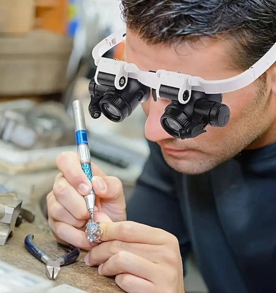 8x - 23x LED Illuminated Precision Magnifier with Adjustable Brightness - Ideal for Reading, Hobbies & Detailed Work 9902980104513-1