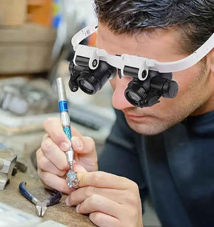 8x - 23x LED Illuminated Precision Magnifier with Adjustable Brightness - Ideal for Reading, Hobbies & Detailed Work 9902980104513-1