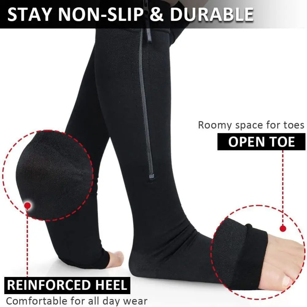Feet Compression Zip Socks For Nurses, Joggers, And Runners