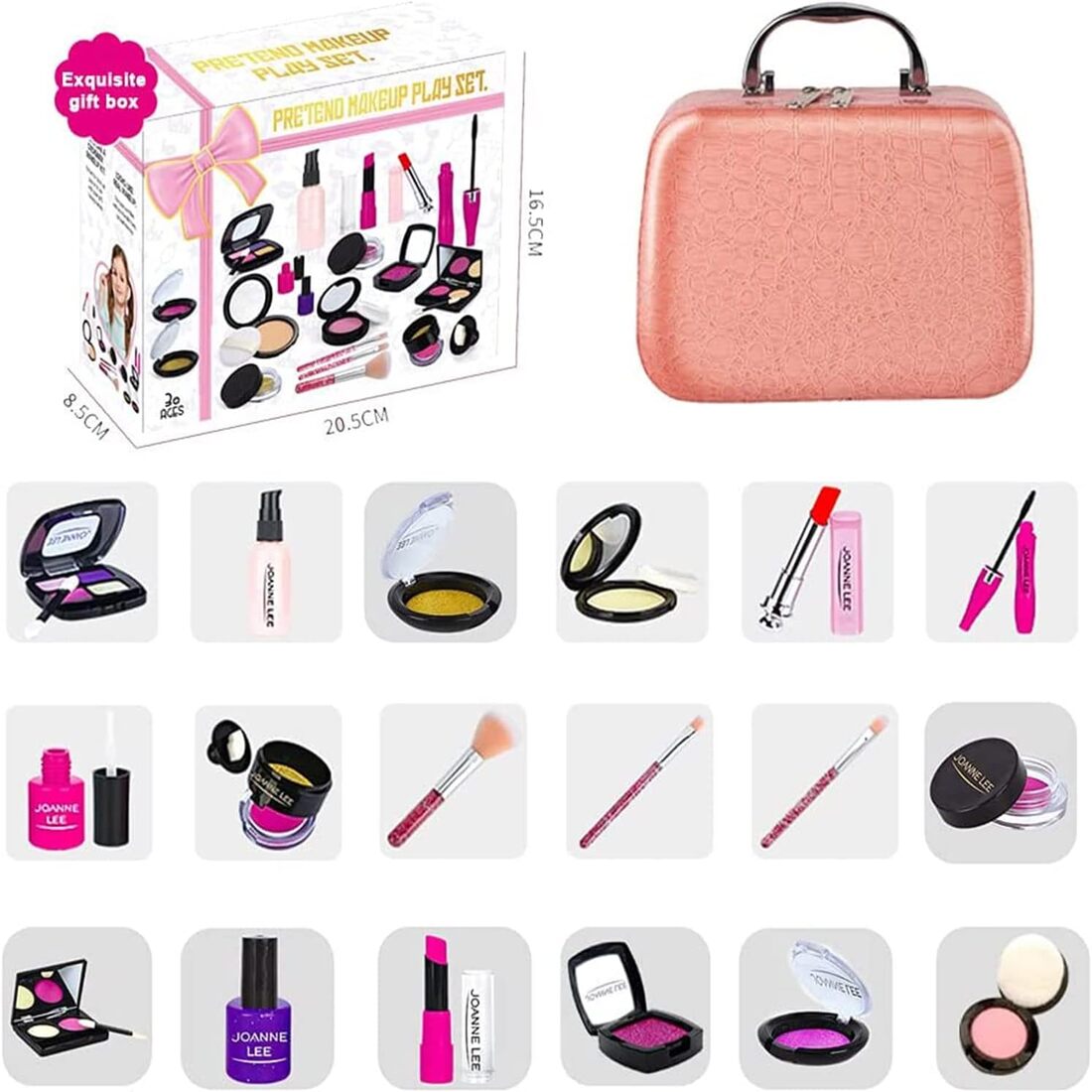 Kid’s Premium Makeup Kit – 22-Piece Set with Stylish Makeup Bag 9657413337411-1