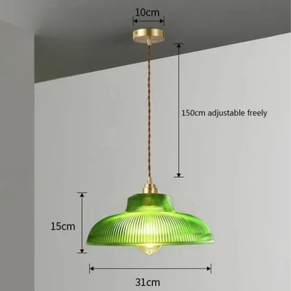 Vintage Style Glass Pendant Light - Scandinavian Hanging Lamp Design 10142339957075-1