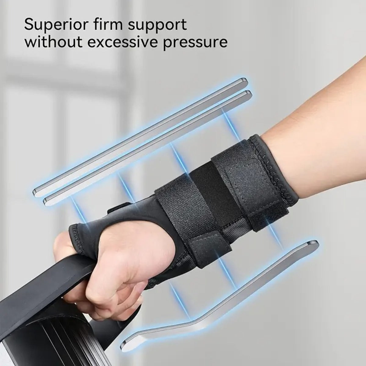 Adjustable Wrist Support Splint - Breathable, Durable, Removable Metal Brace 1005007444454477-Black Left