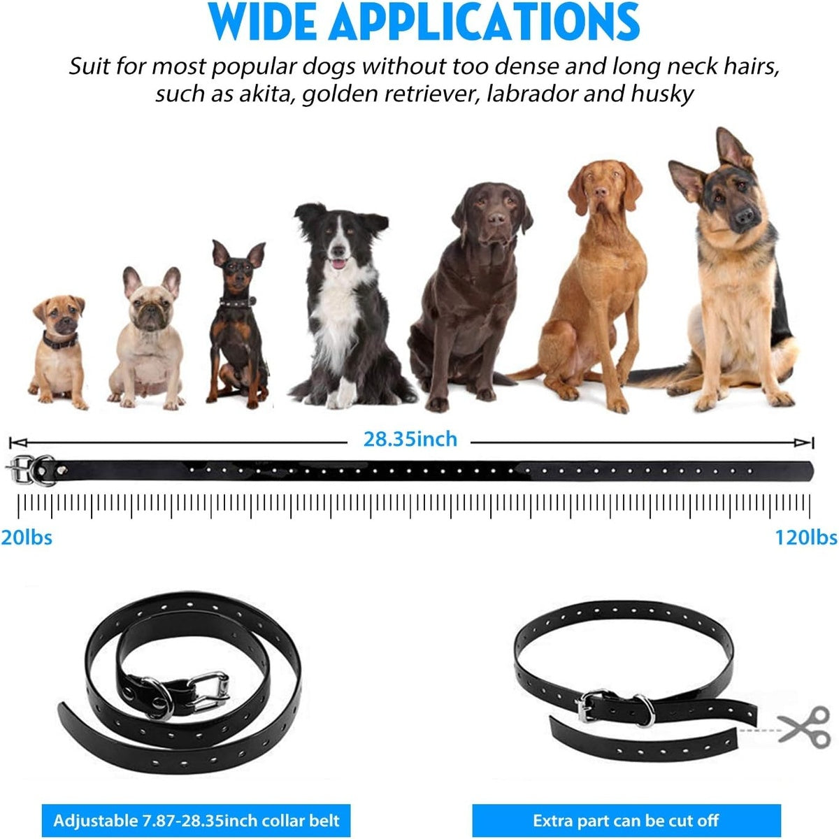 800M Rechargeable Electric Dog Training Collar - Waterproof, Remote Control & Ideal for Effective Dog Training 9975745872193-1