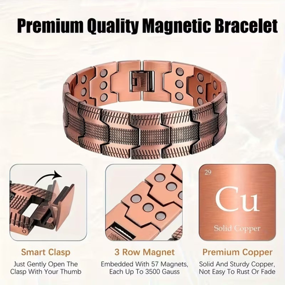 Pure Copper Magnetic Therapy Bracelet For Men'S Health 12044082315582-1