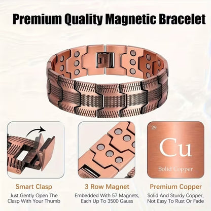Pure Copper Magnetic Therapy Bracelet For Men'S Health 12044082315582-1