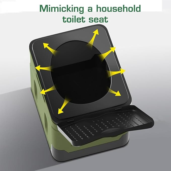 Portable Folding Toilet - Lightweight Outdoor Potty Multifunctional Mobile Toilet for Adults 8027307049158-1