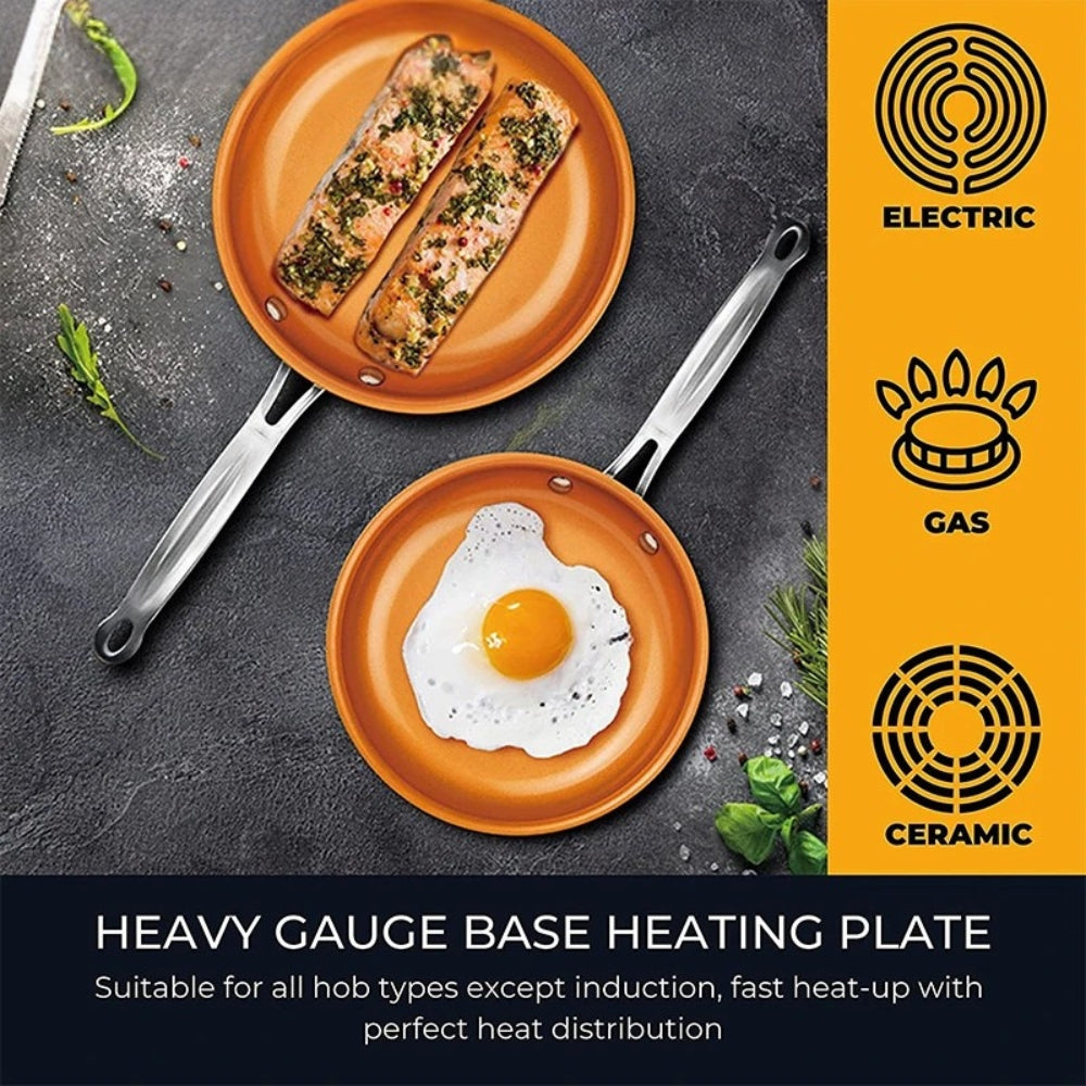 Professional Copper Pan With Non-Stick Coating & Perfect Heat Distribution 10373625774344-1