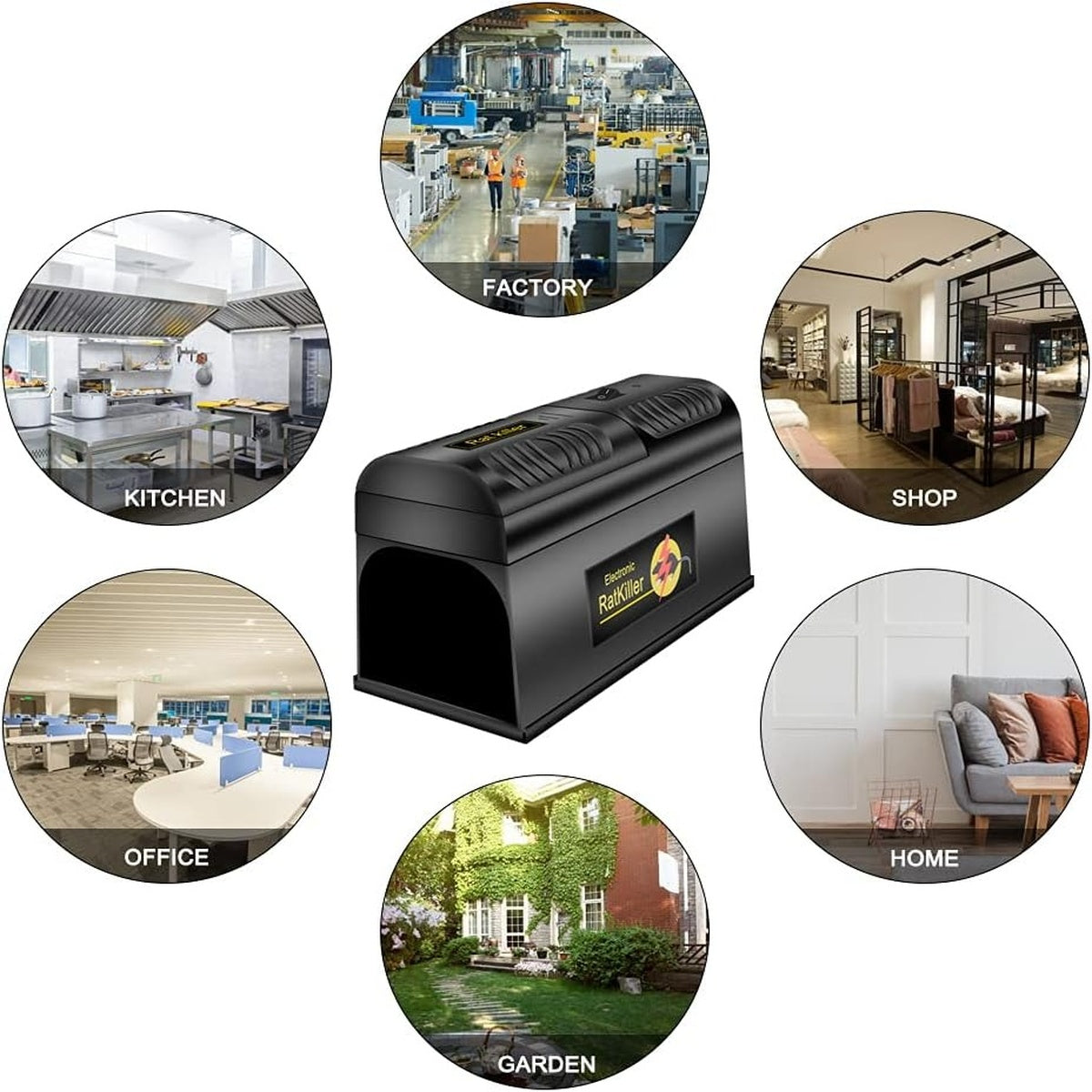 Electric Mouse Trap 6000-8000V - Rat Rodent Cage Trap Reusable Mice Killer Orchard Garden Electronic Pest Control Tool