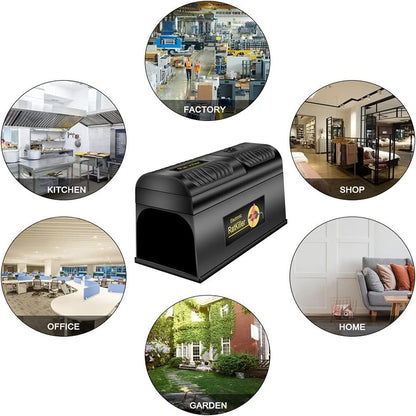 Electric Mouse Trap 6000-8000V - Rat Rodent Cage Trap Reusable Mice Killer Orchard Garden Electronic Pest Control Tool