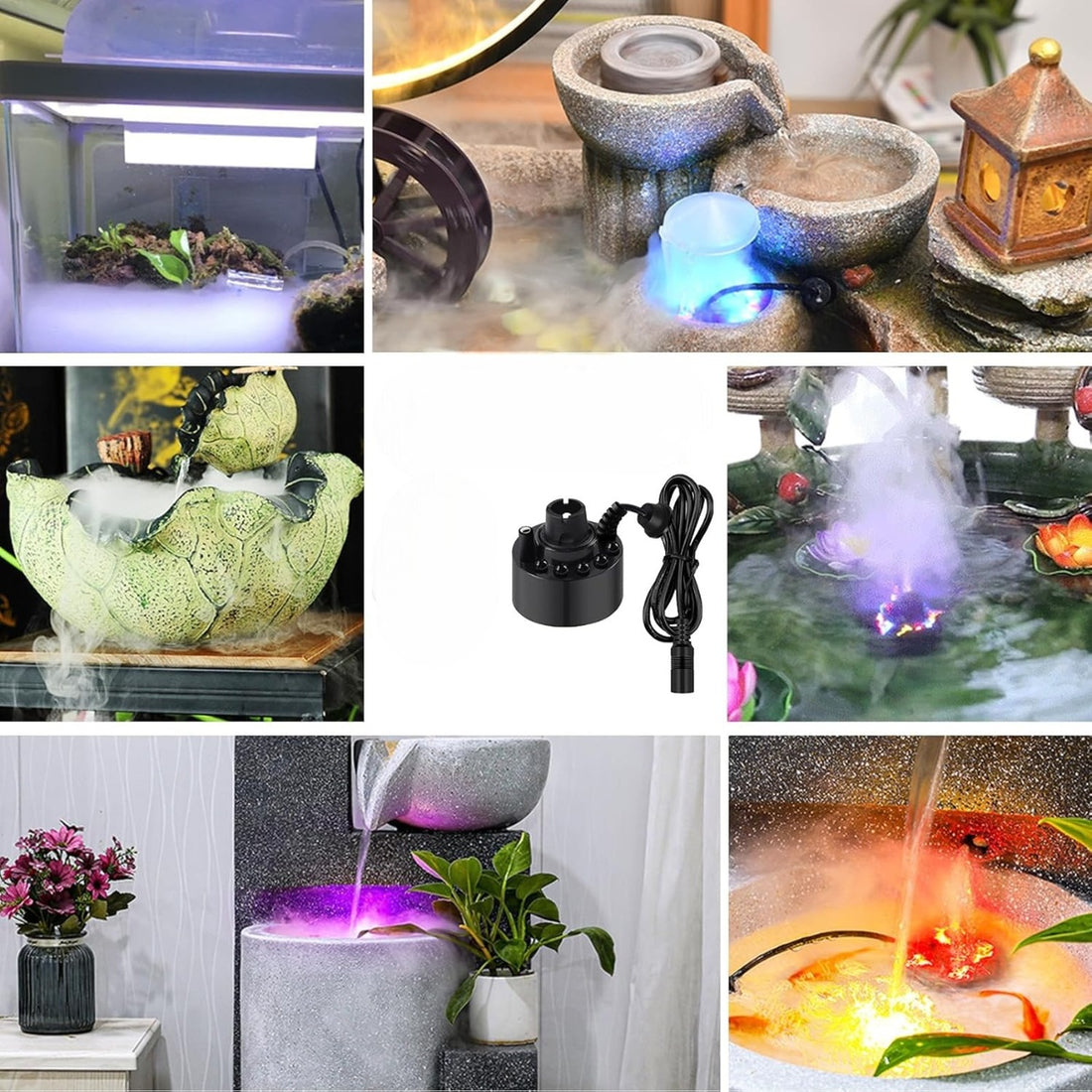12 LED Light Ultrasonic Mist Maker Fogger 9551802040622-1