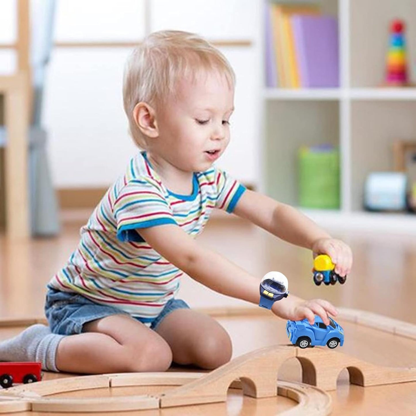 Interactive Wrist Racing Watch With Mini Remote Control Car 9907945439578-1