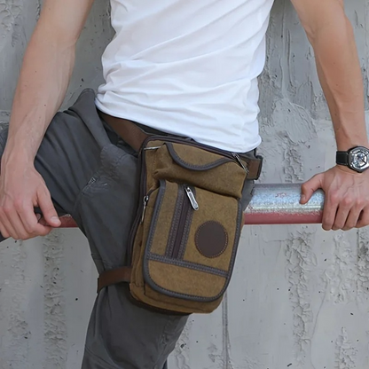 Outdoor Canvas Drop Leg Bag - Multi-Purpose Motorcycle Outdoor Travel, Hip Bag, Hiking, Climbing, Thigh Bag 7069733355718-1