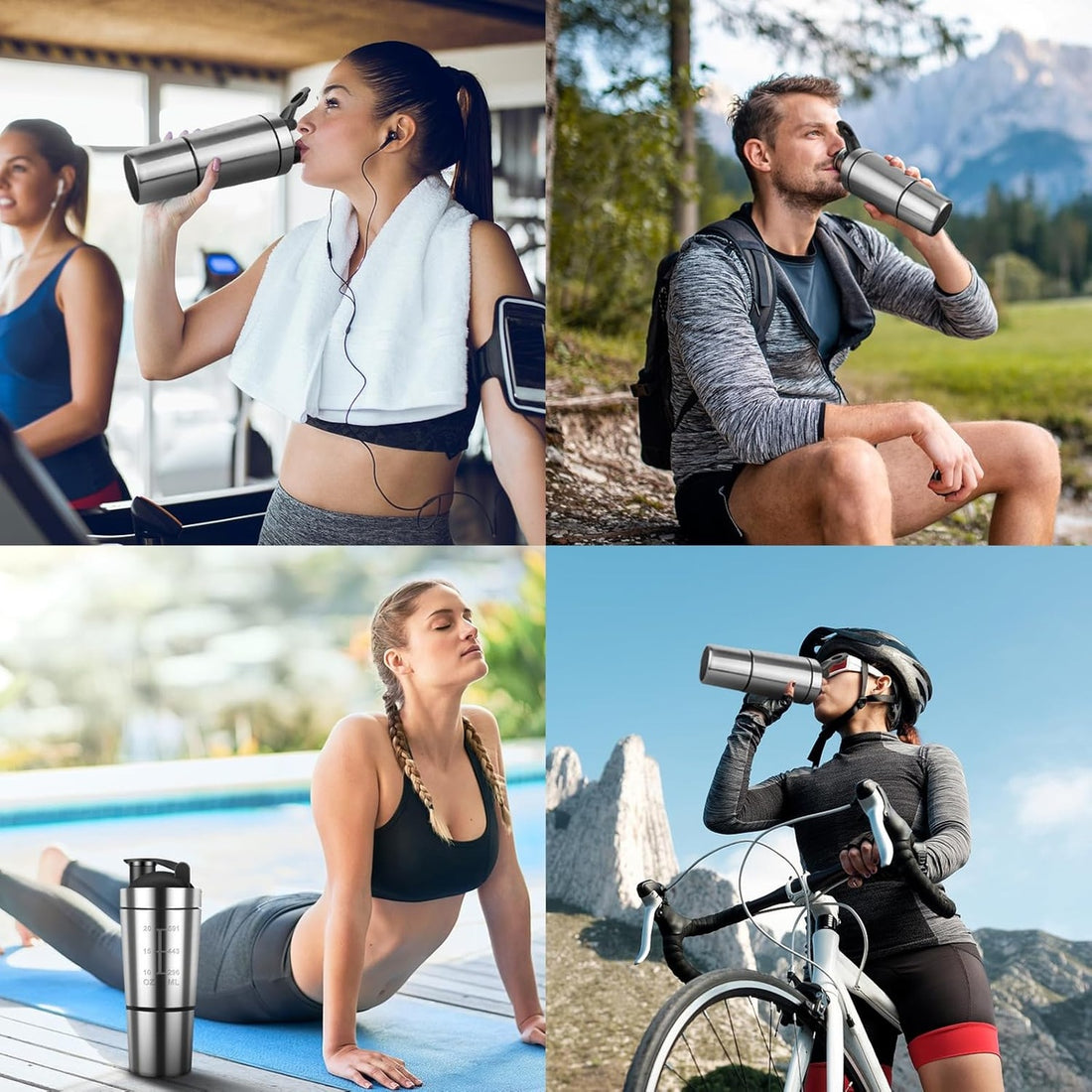 Stainless Steel Protein Shaker Bottle for Mixing Smooth Healthy Drinks 8830069768405-1