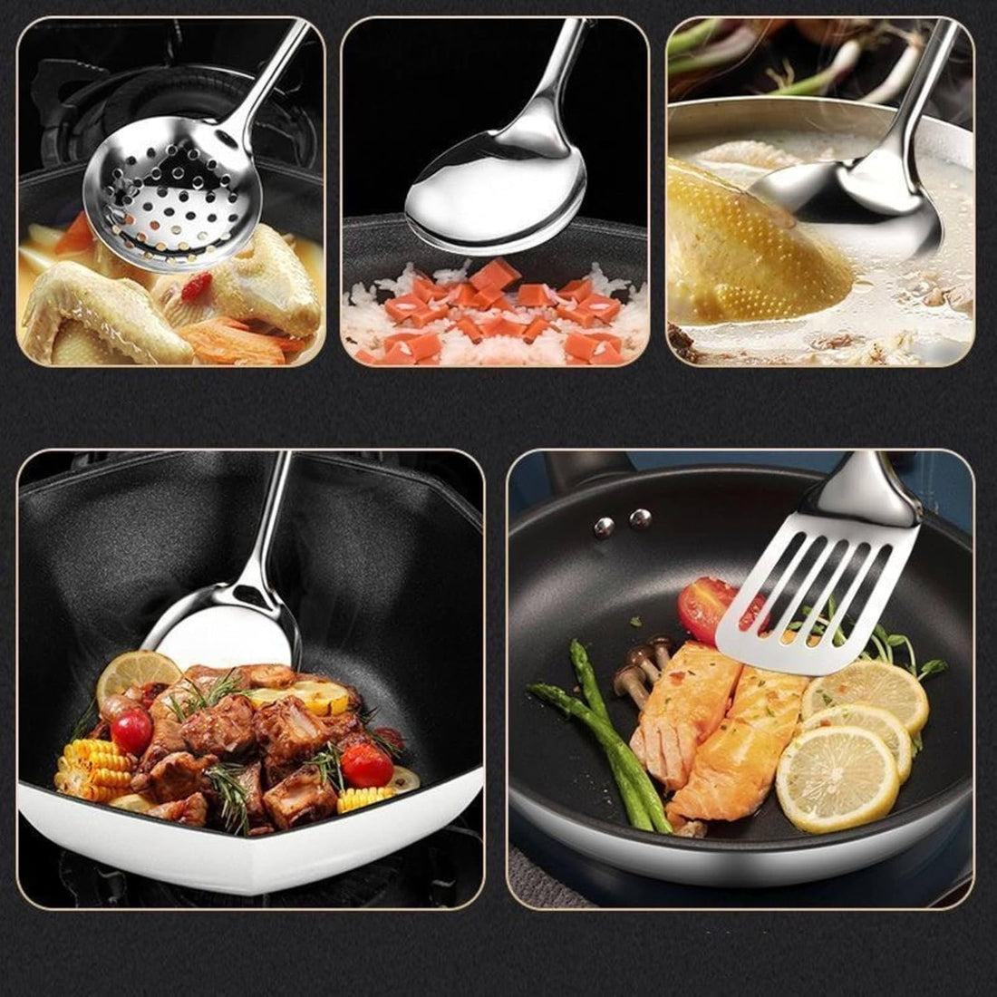 Premium Stainless Steel Cooking Utensils | 5pcs Set 9709977436446-1