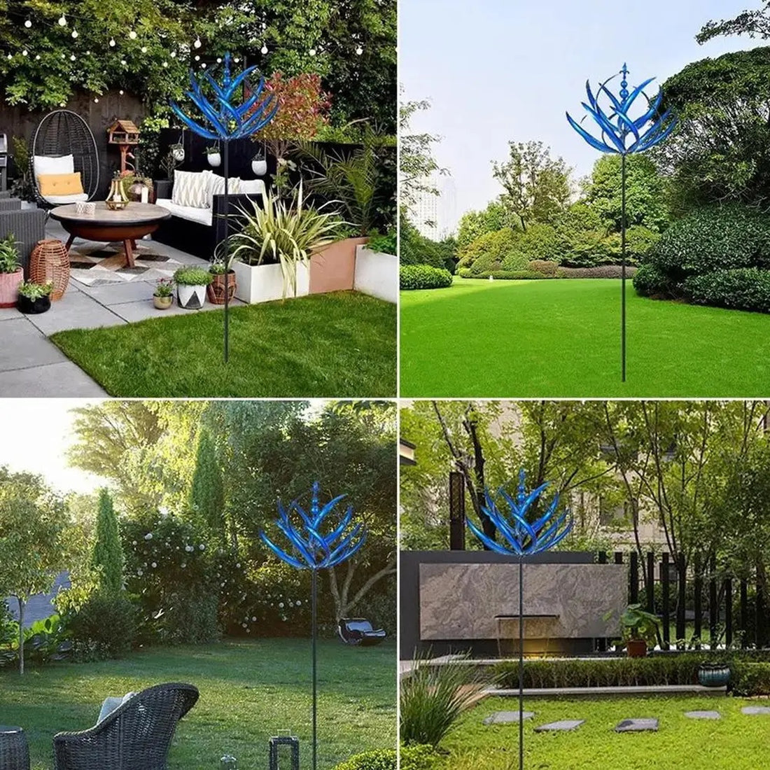 Decorative Windmill - Serene Garden Elegance with Graceful Spinning Motion 14821840912710-1