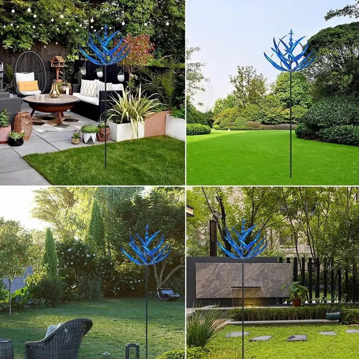 Decorative Windmill - Serene Garden Elegance with Graceful Spinning Motion 14821840912710-1