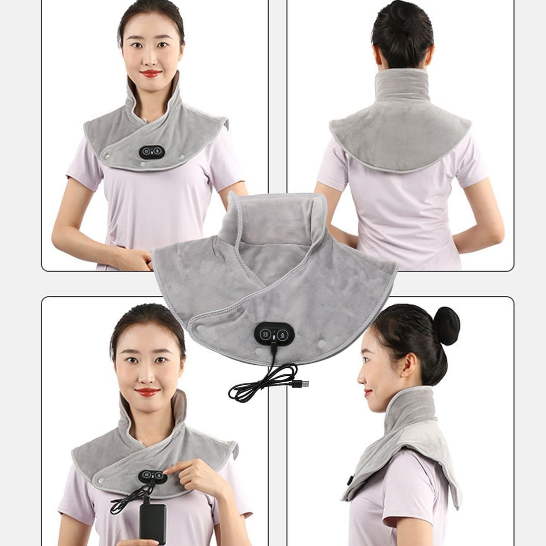 Neck Heating Pad & Massager - Neck and Shoulder Heat for Muscle Relaxation 9847545102657-1