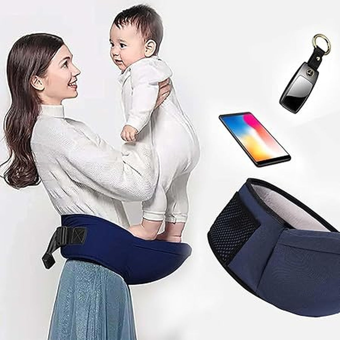 Baby Hip Carrier - Comfortable Hands-Free Support for Parents and Little Ones (0-3 Years) 15113606234457-1