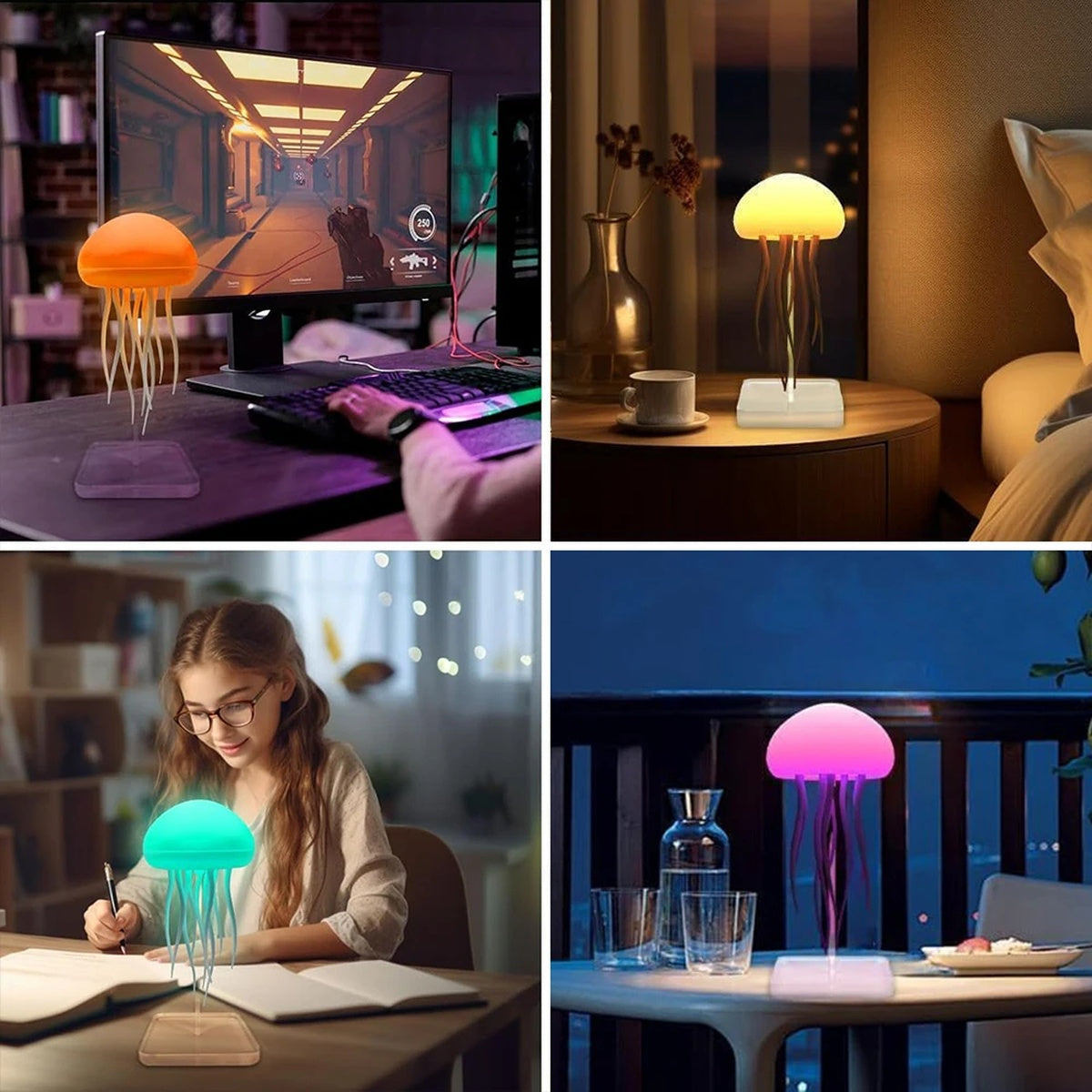 Jellyfish Ambient Lamp Creates Calming Color Shifting Light For Relaxation 8624208314610-1