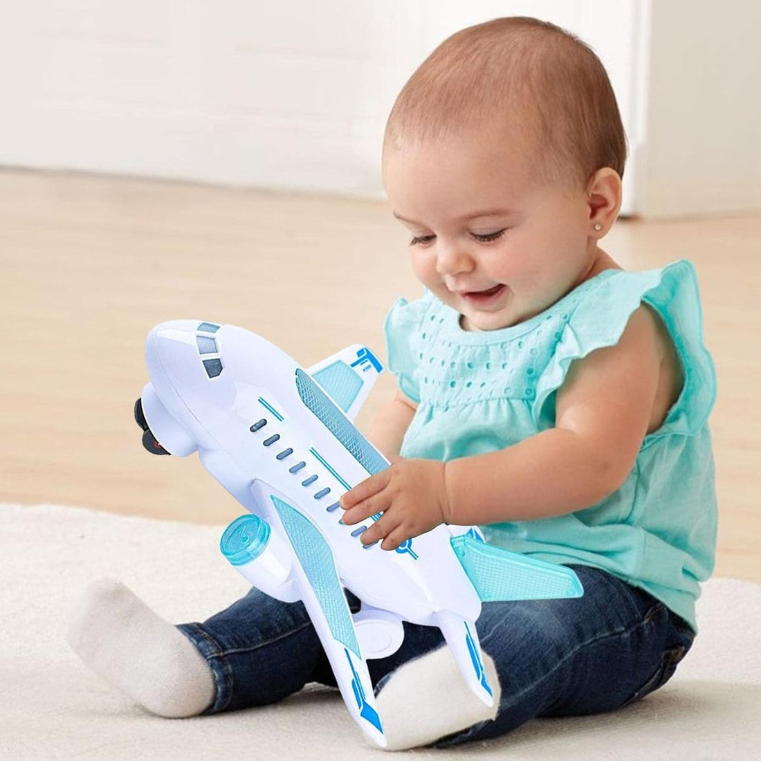 Spinjet – Led Electric Airplane Toy With 360° Rotation & Music 10594106409224-1