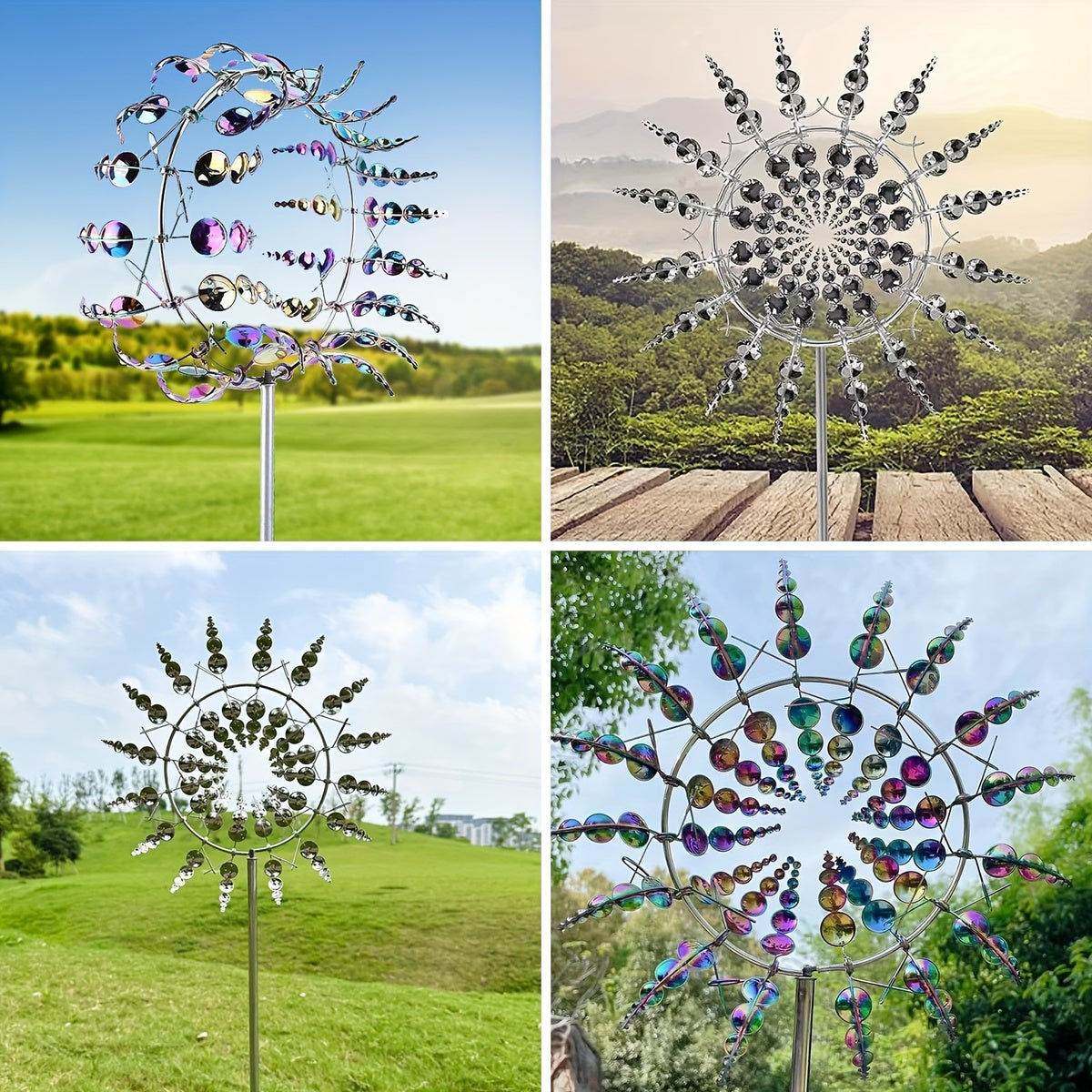 Anti-Rust Kinetic Metal Wind Spinner Windmill for Outdoor Garden Decor & Landscaping 9908747239745-1