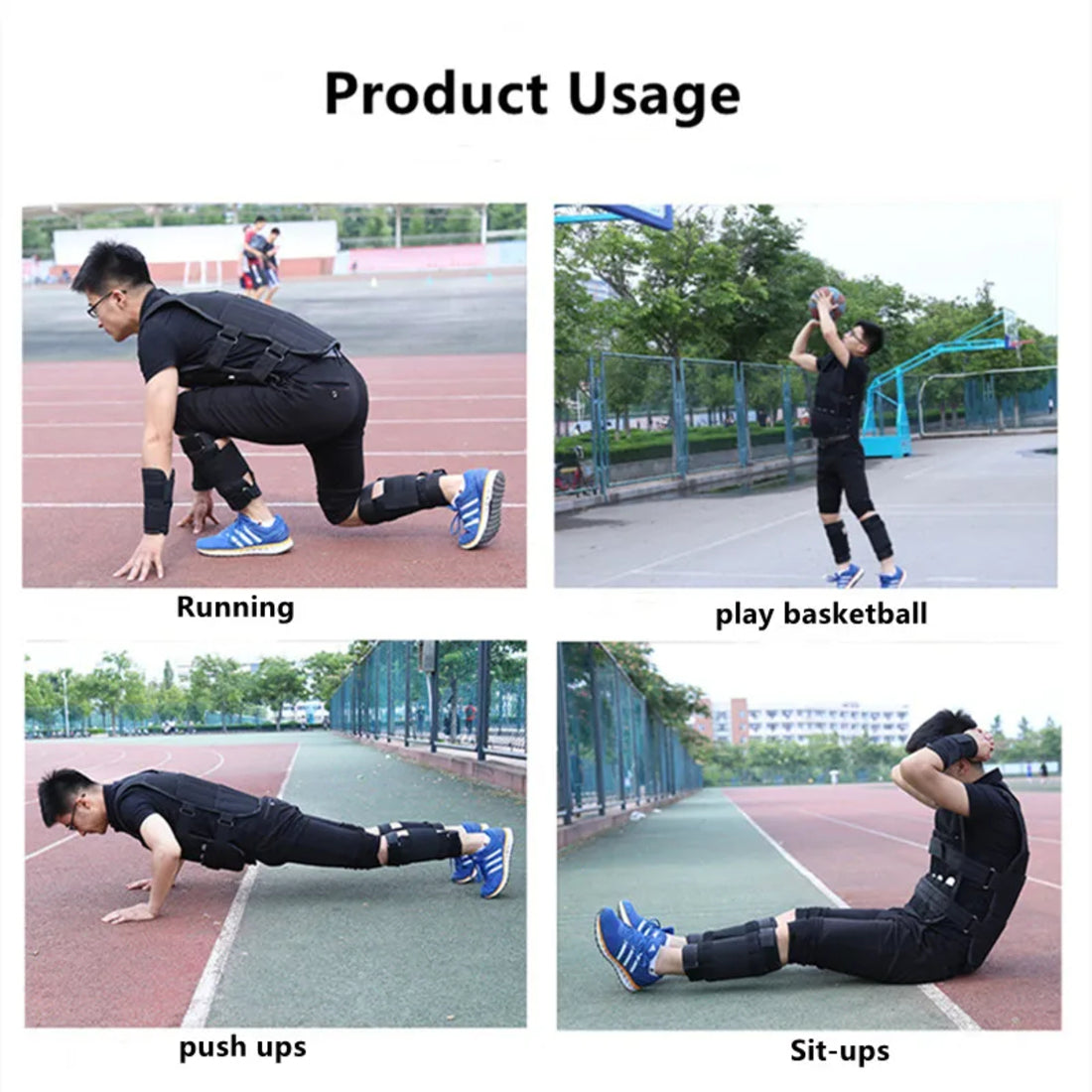 Exercise Weight Vest - 20Kg Adjustable Exercise Loading Weight Vest for Fitness Training 7812353196230-1