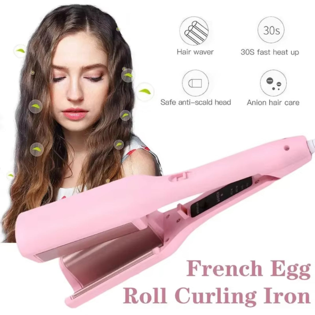 Automatic Curling Wand Creates Beachy Waves Easily For Relaxed Styled Hair 9195961778502-1