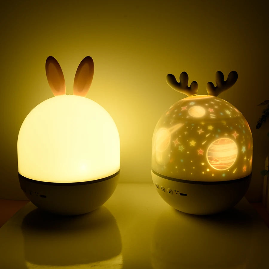 Deer Music Projector Lamp Night Light With BT Speaker Starry Sky Star Relax before bed - Star Projector 8734506680658-1