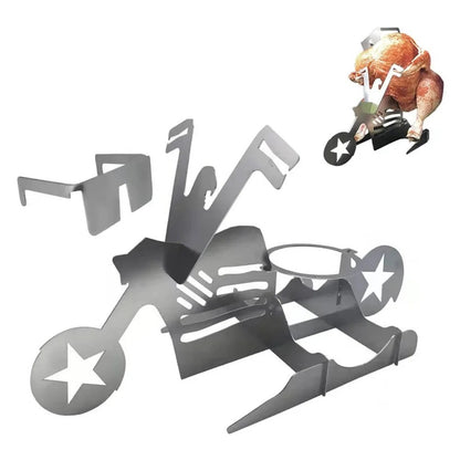 Stainless Steel Chicken Holder Rack For Outdoor BBQ Grill Roasting 6850550300772-1