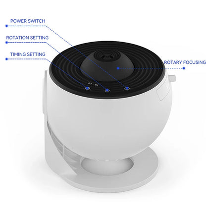 360° Night Light Galaxy Projector – Stunning Rotating Starry Sky Display 9479138279766-1