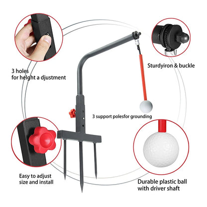 Golf Swing Trainer Adjustable Practice Aid Improve Posture Grip Accuracy