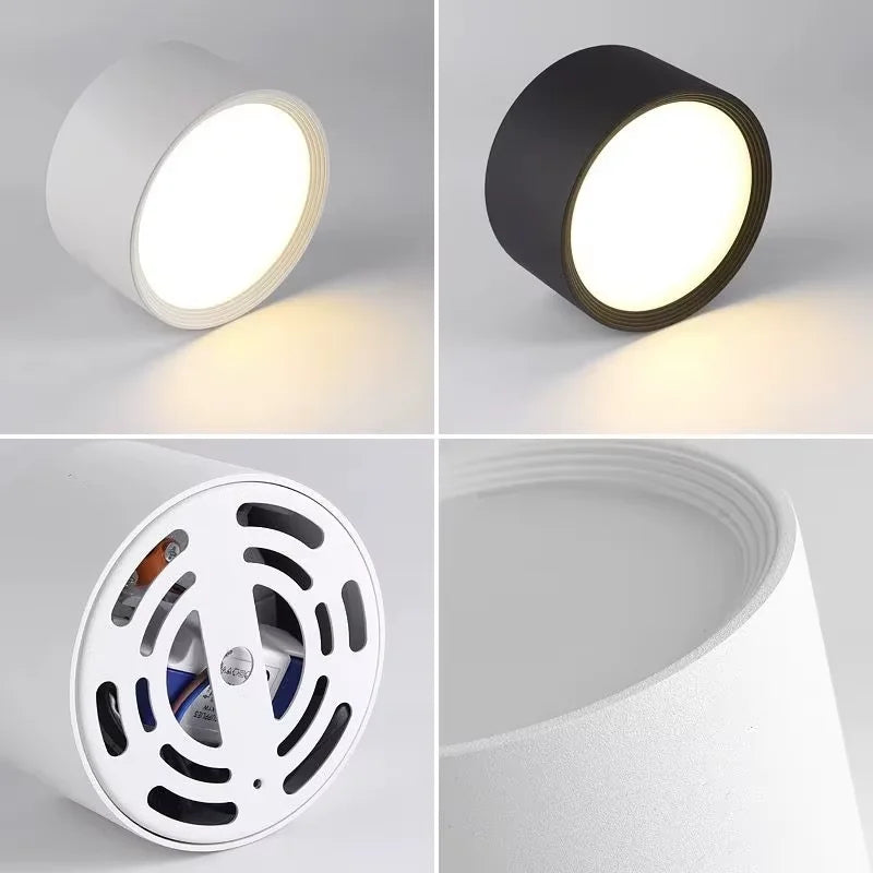 Modern Led Ceiling Light In Black & White 10476294209800-1