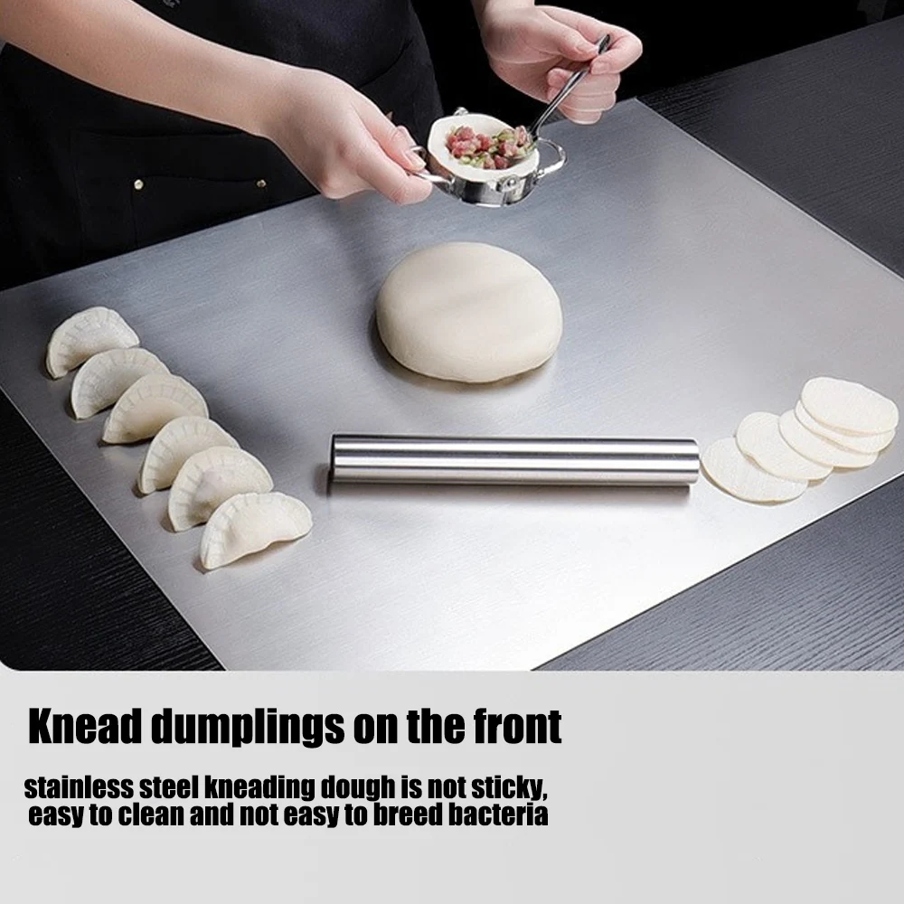 Stainless Steel Cutting Board with Lip - Durable, Non-Slip, Hygienic Cutting Board for Kitchen (60X40cm) SH1751817214987860957