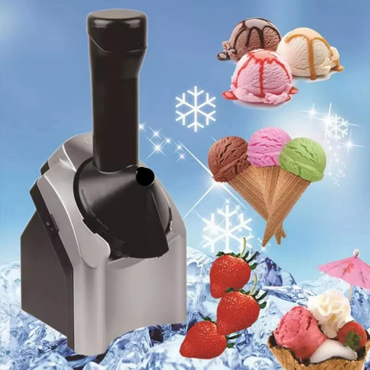 Frozen Treat Machine for Homemade Ice Cream, Sorbet, and Smooth Desserts