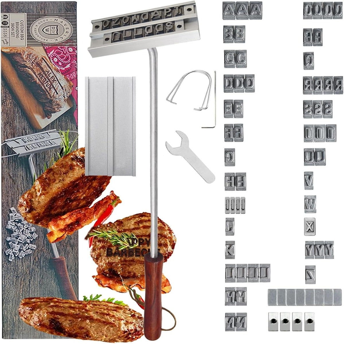 Custom BBQ Branding Iron – Personalized Grill Master Tool 7580705325299-1