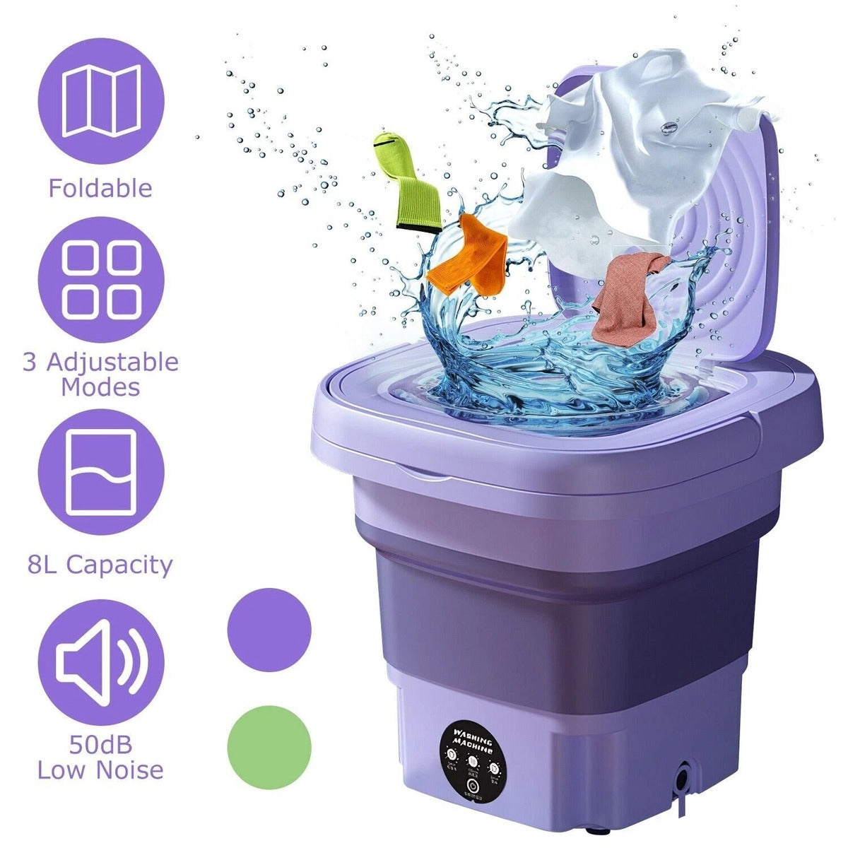 Portable & Foldable Washing Machine with Drying Function
