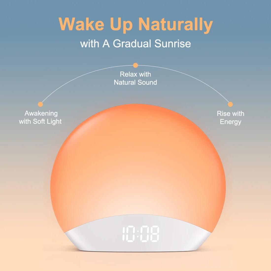Sunrise Alarm Clock & Sound Machine – All-in-One Sleep Aid with Nature Sounds & Gentle Wake-Up Light 9678348747094-1