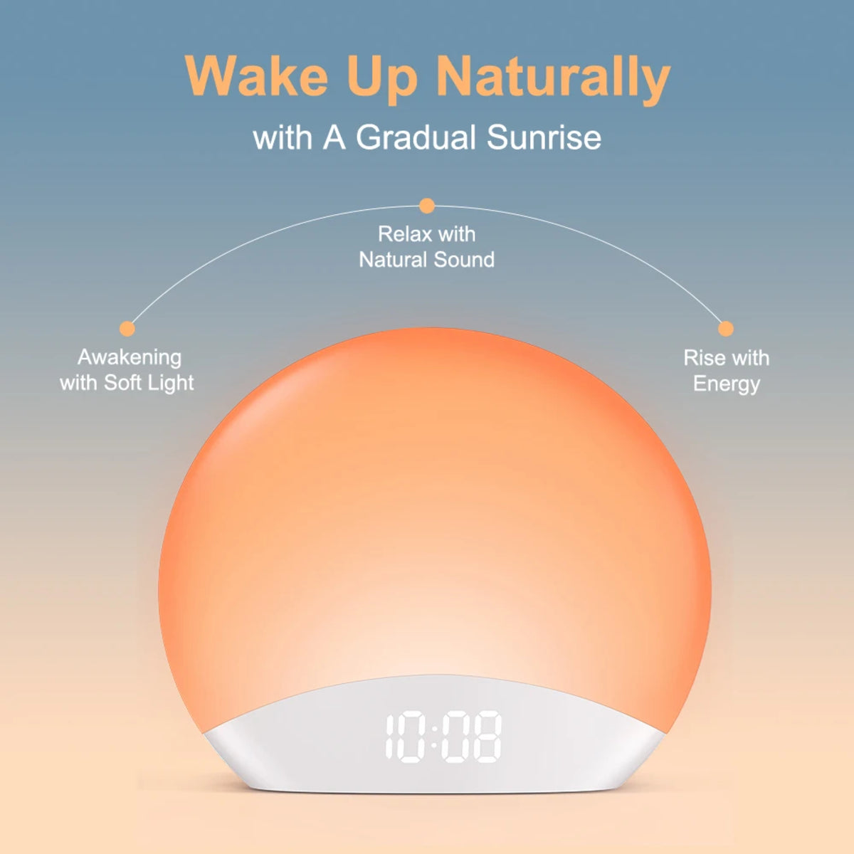 Sunrise Alarm Clock & Sound Machine – All-in-One Sleep Aid with Nature Sounds & Gentle Wake-Up Light 9678348747094-1