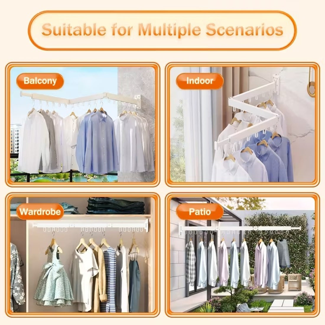 Clothes Drying Rack | Foldable Space-Saving Design | Indoor & Outdoor Use 15152381952326-1