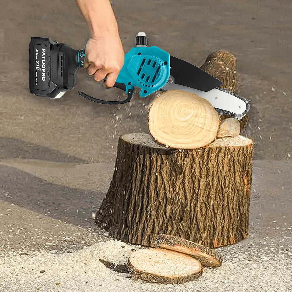 Cordless Electric Chainsaw - Lightweight, Ergonomic Design & Ideal for Effortless Pruning and Trimming 9952493404481-1