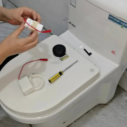 Touchless Intelligent Auto-Flush Sensor - Adjustable Automatic Motion Sensor Toilet Flush Kit Powered by Batteries