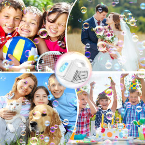 Panacare Portable Bubble Machine For Kids Automatic Bubble Maker Blower With Bubble Solution / 20000+ Bubbles Per Minute Bubble Toys For Ideal Outdoor Party Birthday Gift For Toddlers